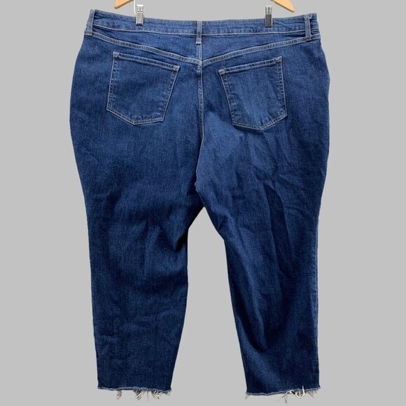 Old Navy Button Fly High Rise Curvy O.G. Straight Jeans Plus Size 22 Raw Hem - Picture 2 of 12